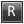 Letter grey r