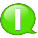 Speech balloon green