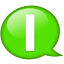 Speech balloon green