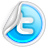 Twitter social logo peel