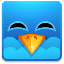 Logo happy social square twitter