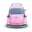 Car transport auto pink vehicle crashed car