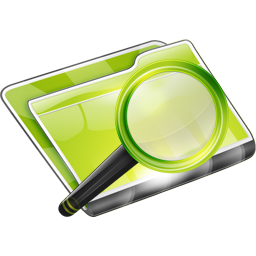 Magnify magnifying search zoom magnifier loupe find glass folder look eye