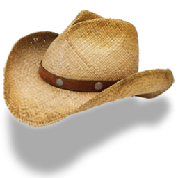 Hat cowboy straw boots
