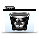 Trash bin recycle erase empty