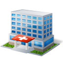 Hospital building bank backup ambulance