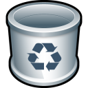 Bin trash recycle erase empty trash full icon
