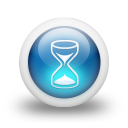 Glossy 3d blue hourglass info