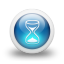 Glossy 3d blue hourglass info