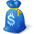 Dollar money cash coins bag bank invoice finance server business
