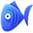 Blue fish animal lavender fish