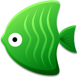 Green fish animal