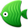 Green fish animal