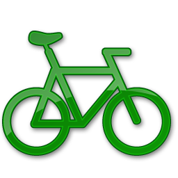 Bicycle green car