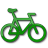 Bicycle green car