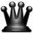 Black queen white knight chess