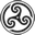 Grey wheeled triskelion