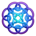 Purpleblue circleknot