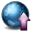 Globe earth upload world up increase internet network decrease arrow down