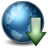 World globe earth decrease download down internet network arrow