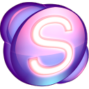 Skype purple social logo icq