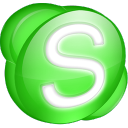 Skype green social logo