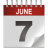 Calendar organizer event date 9th april july