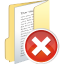Folder cancel full quit terminate exit close delete error