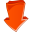 Arrow down orange
