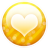 Gold button heart valentine love favourite fav