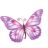 Purple butterfly animal emoticons hello kitty