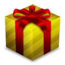 Gift present box gold birthday christmas
