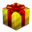 Gift present box gold birthday christmas