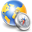 World globe earth compass silver internet network
