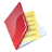 Folder doc file document documents red paper