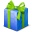 Present gift blue