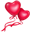 Love balloons hearts