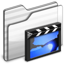 Video film movie movies folder white