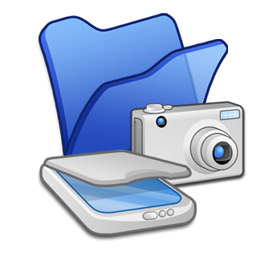 Scanners cameras folder blue &