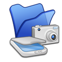 Scanners cameras folder blue &