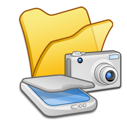 Cameras scanners yellow folder &