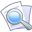 Doc file document magnifier magnify loupe magnifying glass zoom find search paper look eye