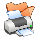 Orange printer folder