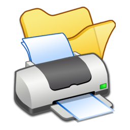 Printer yellow folder