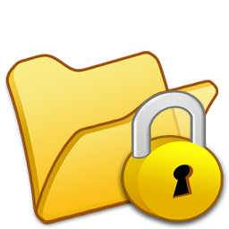 Locked yellow folder