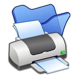 Printer blue folder