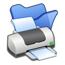 Printer blue folder