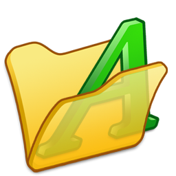 Folder font1 yellow