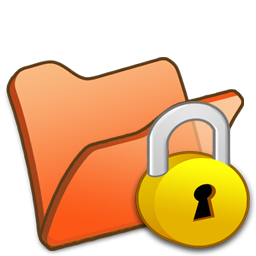 Locked orange folder