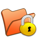 Locked orange folder